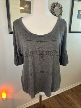 PST Third Eye Cold Shoulder Grey Top ✨